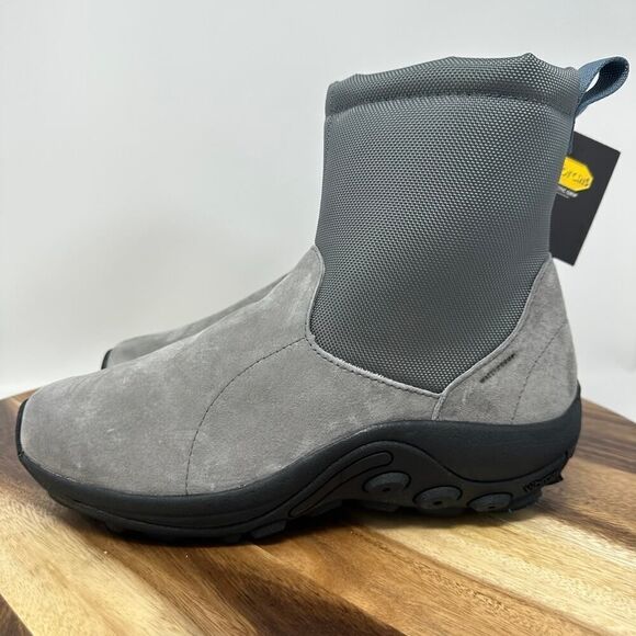 Merrell Jungle Mid Zip Polar Boots Men’s 9 Castlerock Grey Waterproof Ice NWT - Picture 2 of 9